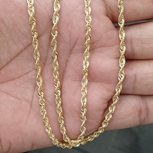 10kt real gold rope chain 20 inches